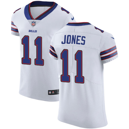 Nike Bills #11 Zay Jones White Men's Stitched NFL Vapor Untouchable Elite Jersey